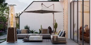 EAST OAK Pyramid Outdoor Patio Heater for Comfort with Friends and Family Outdoors